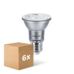 Multipack 6x Philips Master Value LED Bulb Reflector E27 PAR20 6W 500lm 40D - 927 Extra Warm White | Best Colour Rendering - Dimmable - Replaces 50W