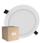 Multipack 4x Ledvance Downlight Slim Alu White 16W 1600lm 90D - 830 Warm White | Cutout 175IP44 