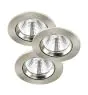 Multipack 3x Nordlux Spot Fremont Metal Grey 4.5W 345lm 36D - 827 Extra Warm White | 85mm - IP23- Dimmable